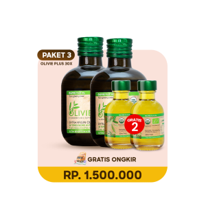Paket 3 - 2 Unit Olivie Plus 30X (250ml) & Gratis 2 Unit Olivie Plus 30X Mini (50ml)